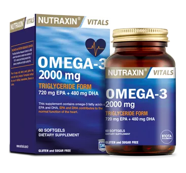 Nutraxin Omega 3 Balık Yağı - Omega 3 2000 Mg