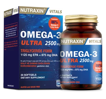 Nutraxin Omega 3 Ultra Balık Yağı - Omega 3 Plus 2500 Mg