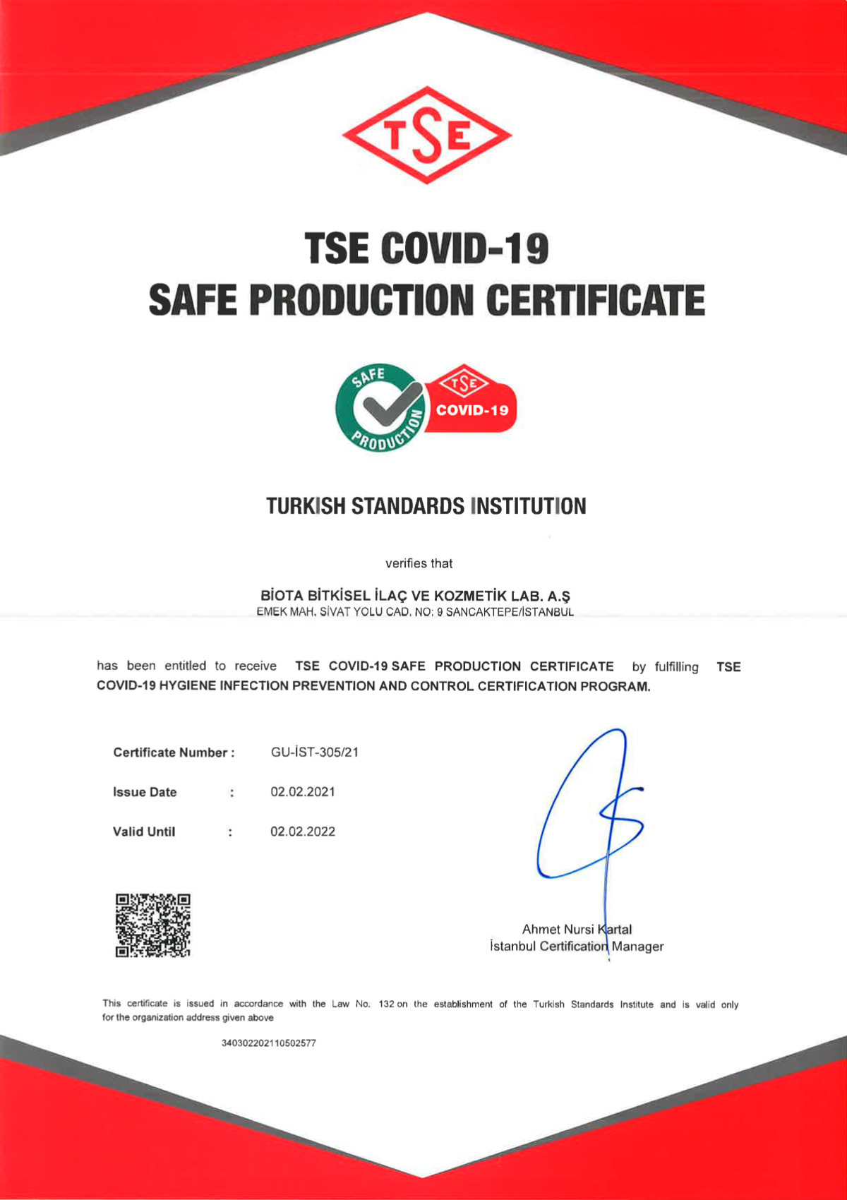 covid19 sertifikası